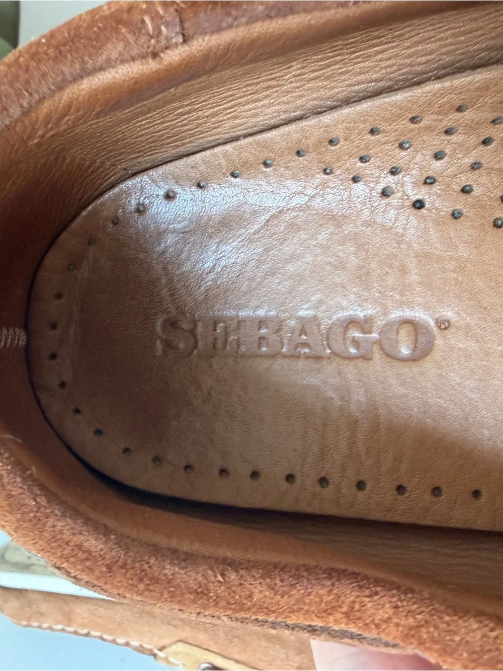 Sebago Tan Leather Deck Suede Loafers